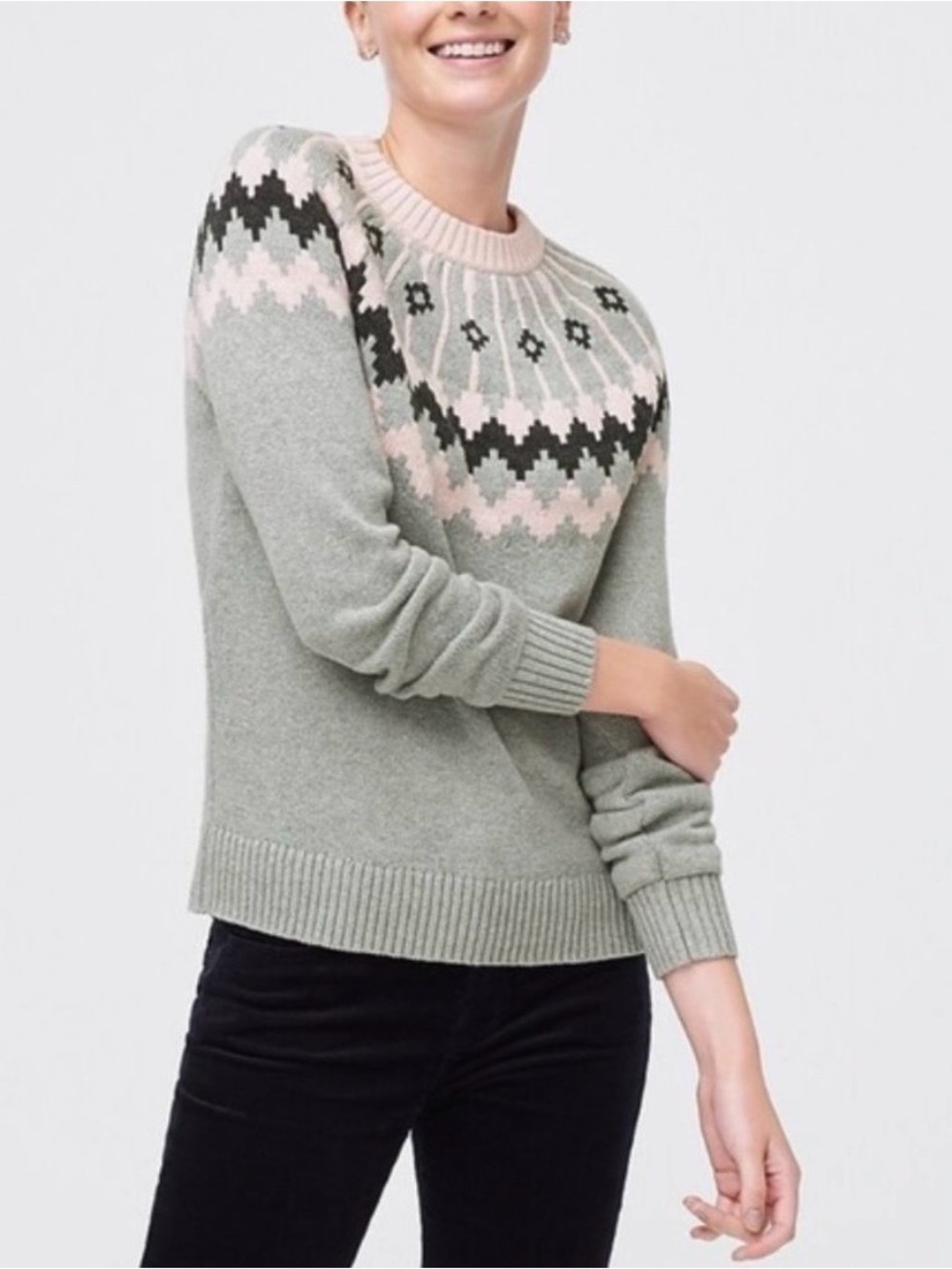 J. Crew Fair Isle Crewneck Sweater